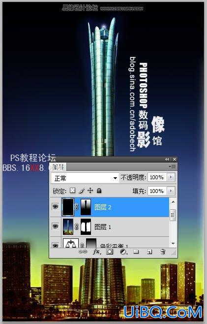 PS调出缤纷的都市夜景色调效果