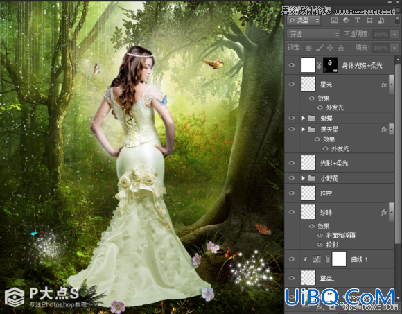 ps cs6合成森林中的仙女场景教程