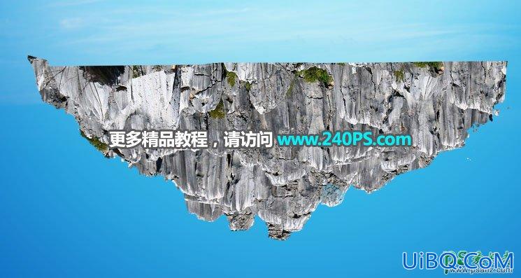 PS合成漂浮的海岛场景图，海洋场景溶图，海洋海岛立体图