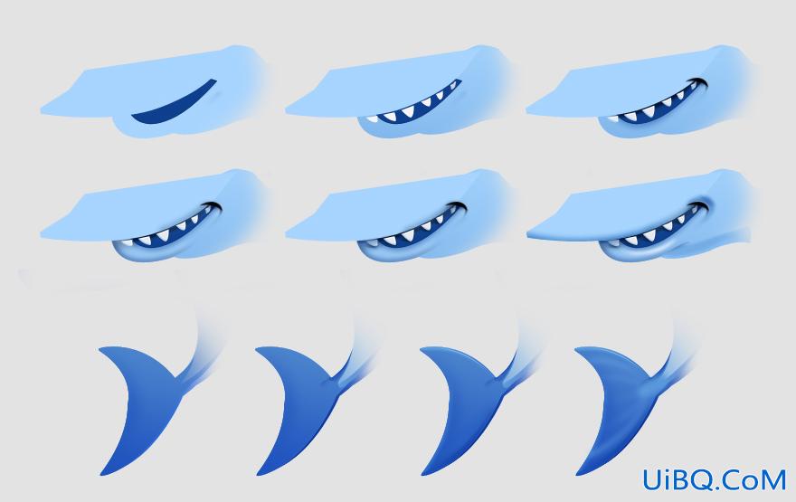 ps绘制网游加速器卡通立体鲨鱼图标过程