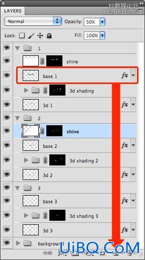 ps创建带光泽的3D文字特效