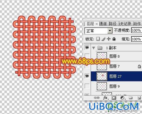 PS手工制作编织效果的中国结，精美的中秋节吉祥结制作教