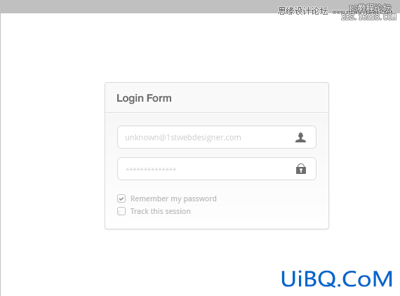 ps设计网页登录界面实例