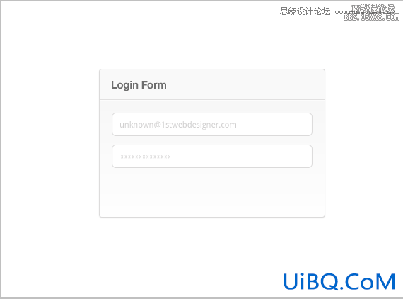 ps设计网页登录界面实例