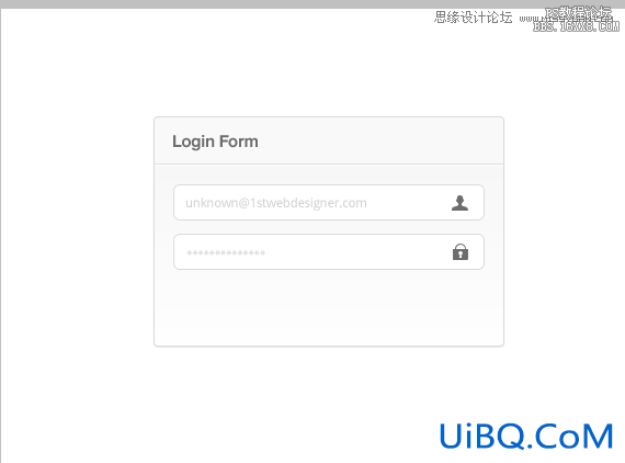ps设计网页登录界面实例