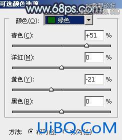 ps处理外景人物图片甜美的暗青色