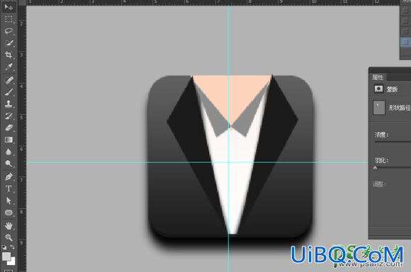 Photoshop鼠绘中级教程：绘制精致的写实领带图标-西装领带图标失量图