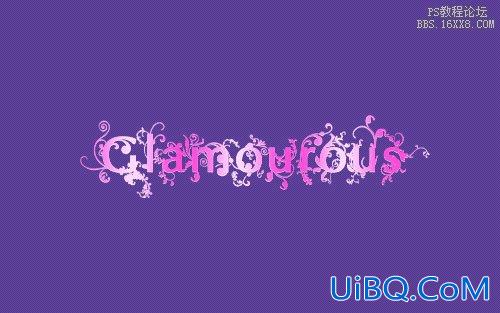 ps 制作Glamourous字体特效