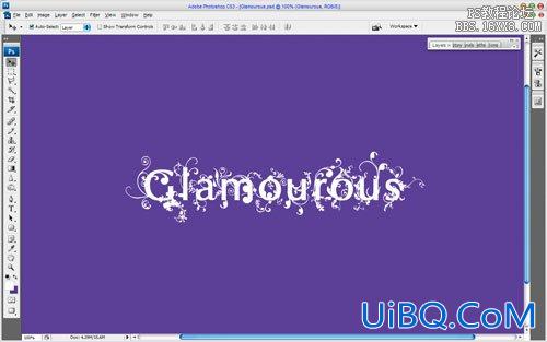 ps 制作Glamourous字体特效