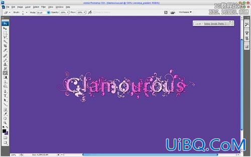 ps 制作Glamourous字体特效