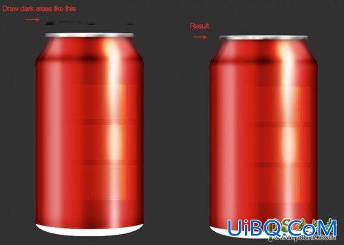 Photoshop手绘实例教程：手把手教您绘制一例可口可乐易拉罐失量图素材