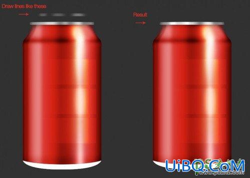 Photoshop手绘实例教程：手把手教您绘制一例可口可乐易拉罐失量图素材