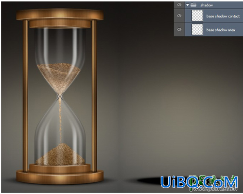 PhotoShop手绘一个金属质感沙漏失量图，漂亮的沙漏图片素材