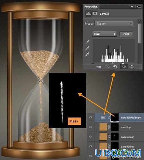 PhotoShop手绘一个金属质感沙漏失量图，漂亮的沙漏图片素材