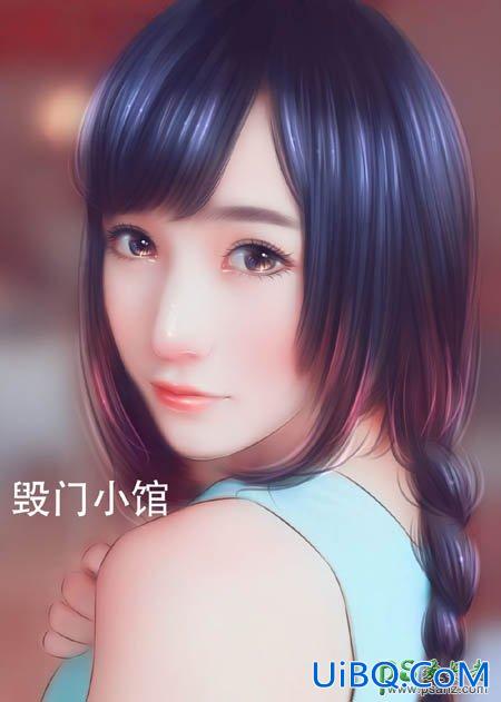 PS结合SAI软件给唯美女生照片制作成唯美梦幻的仿手绘效果