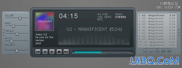 ps设计一个时尚MP3播放器教程