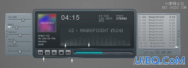 ps设计一个时尚MP3播放器教程