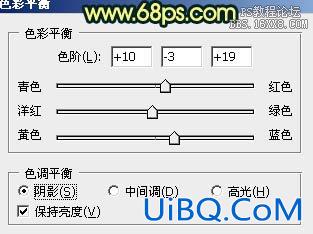 ps处理树林人物图片柔和的暗青色