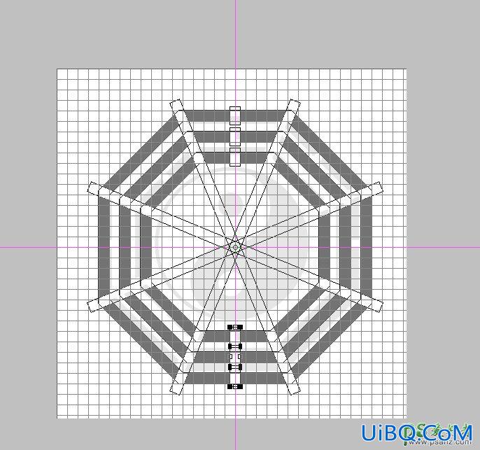 PS手绘失量风格的太极八卦图，建筑风水八卦图，八卦阵图