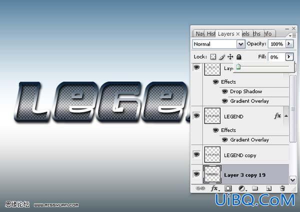 ps制作金属网格文字效果教程