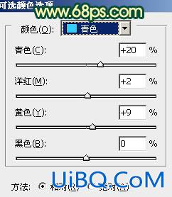 ps处理室内美女图片流行的甜美黄青色