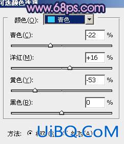 ps打造暗调青蓝色铁轨婚纱照片