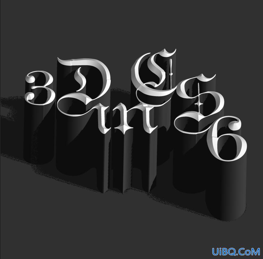 ps CS6设计3D字教程