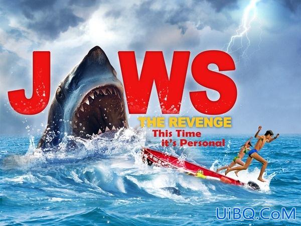 制作现实的大白鲨电影海报ps教程