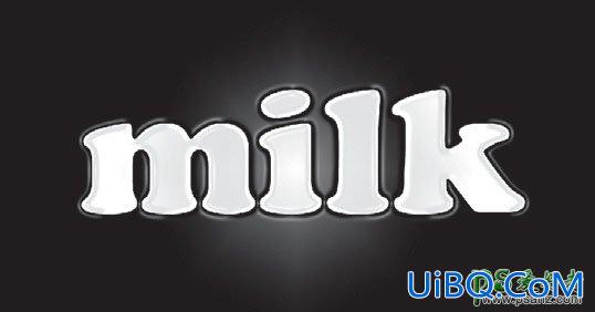 PS制作清爽的牛奶字效，立体质感风格的牛奶艺术字体。