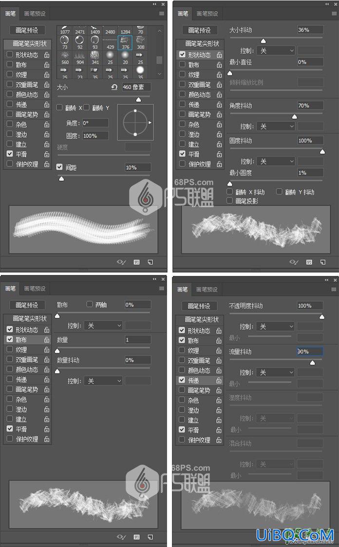 PS手工制作漂亮的铅笔画效果的狼头像，涂鸦素描野狼头像