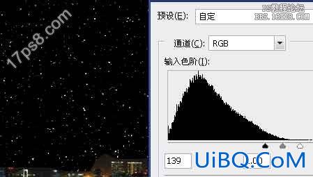 用ps制作绚烂夜空中的点点繁星