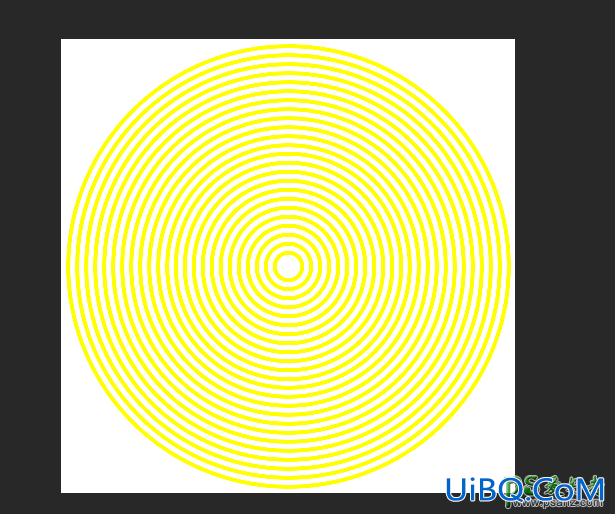 PS手绘图型教程实例：简单绘制色彩漂亮的等距离同心圆图