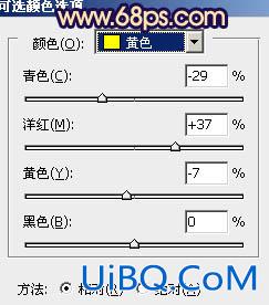 ps处理窗户上女孩图片柔和的橙蓝色