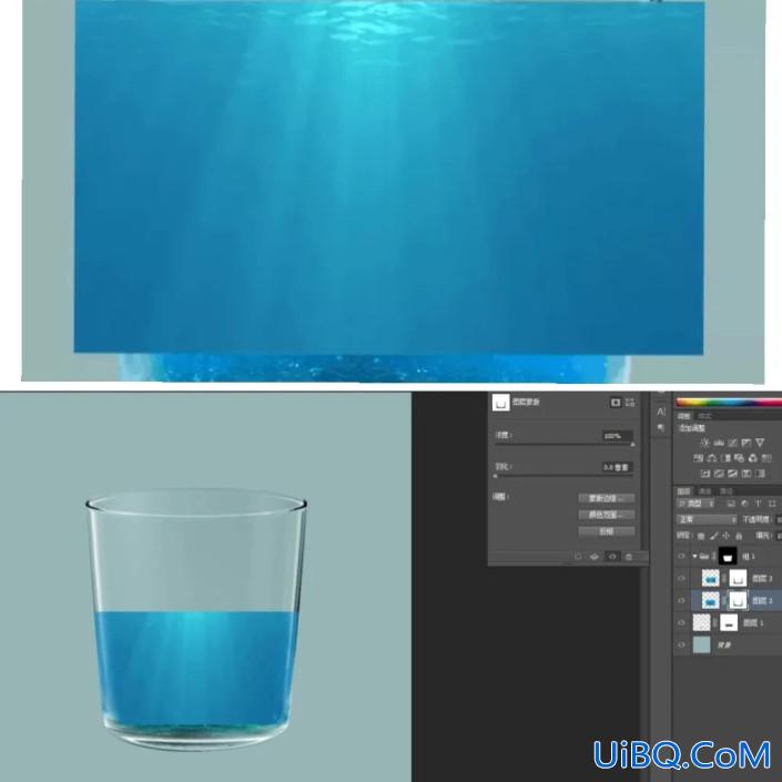 创意合成，通过Photoshop设计玻璃杯里的海洋世界
