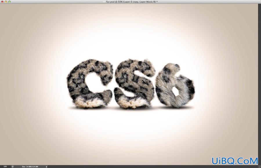ps CS6毛皮字效果