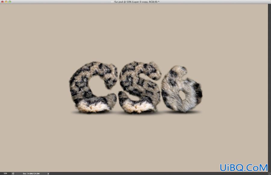 ps CS6毛皮字效果