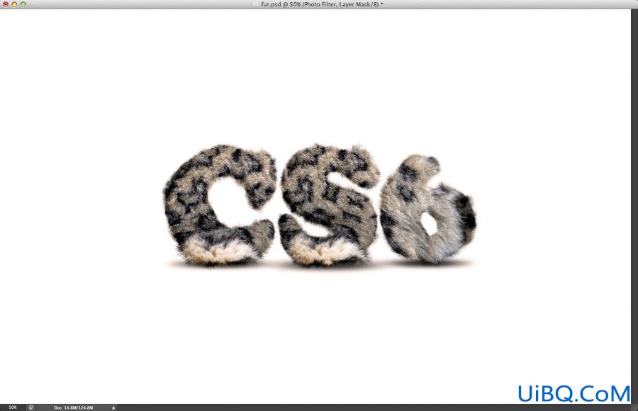 ps CS6毛皮字效果