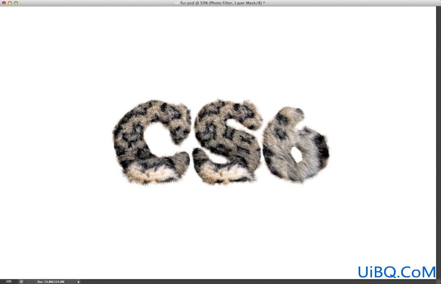 ps CS6毛皮字效果