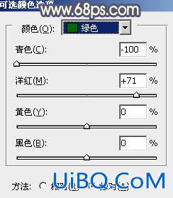 ps给绿色外景人物图片增加朦胧的淡黄色