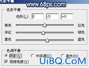 ps打造古典暗青色外景人物图片