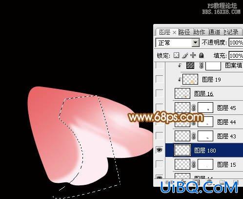 ps鼠绘粉红色牡丹