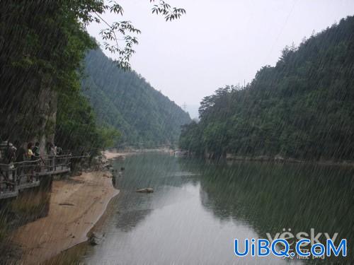 ps为图片画面添加细雨朦朦特效