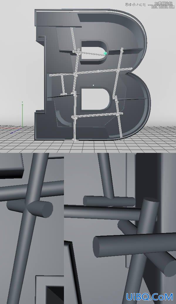 ps结合C4D制作三维立体艺术字