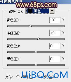 ps给绿色外景人物图片增加柔和的橙黄色