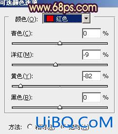 ps给绿色外景人物图片增加柔和的橙黄色