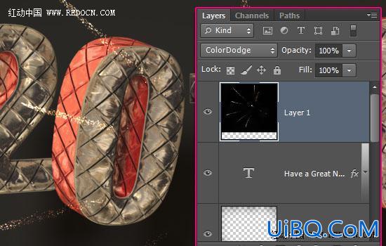 利用ps cc的3D工具设计金属立体字