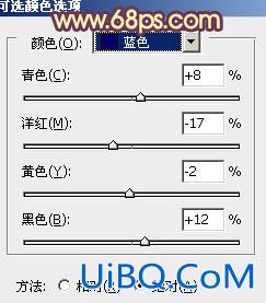 ps调出暗调外景人物图片漂亮的蓝橙色