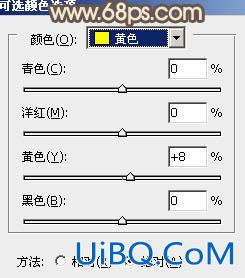 ps调出树林人物图片纯美的淡黄色