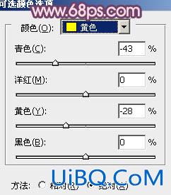 ps调出树林MM图片甜美的蓝紫色