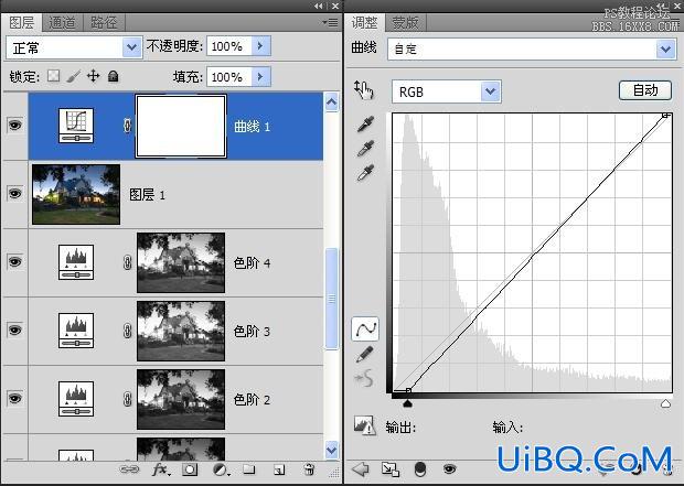 ps白天转夜影效果教程